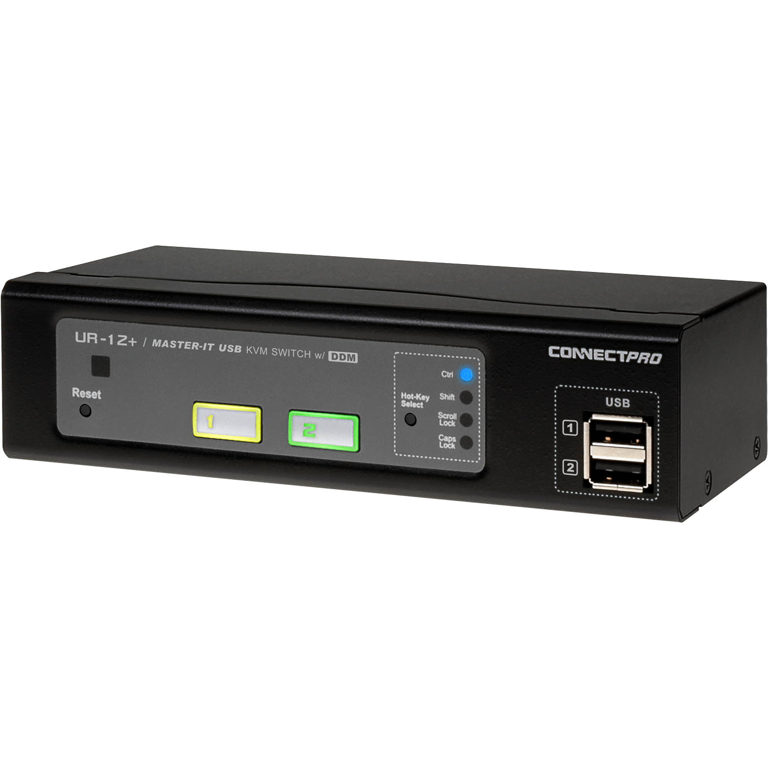 UR-12+ KVM switch for One Monitor and Two Computers – ConnectPRO