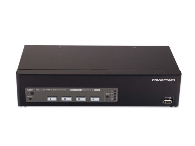 UDV-14A+ DVI-D/VGA KVM switch for Two Monitors and Four Computers
