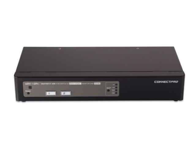 UDV-12A+ DVI-D/VGA KVM switch for Two Monitors and Two Computers