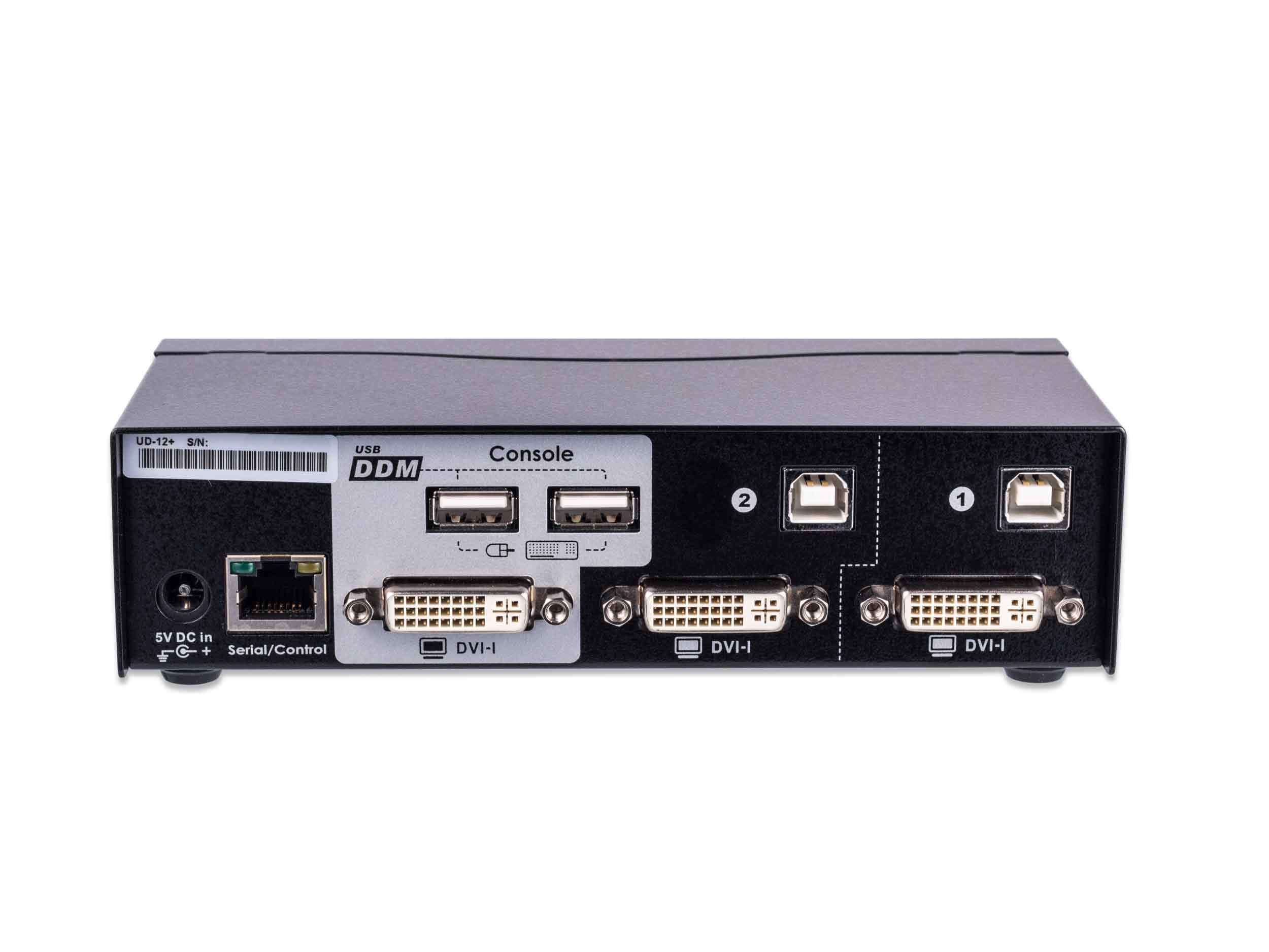 UD-12+ DVI-D KVM switch for One Monitor and Two Computers – ConnectPRO